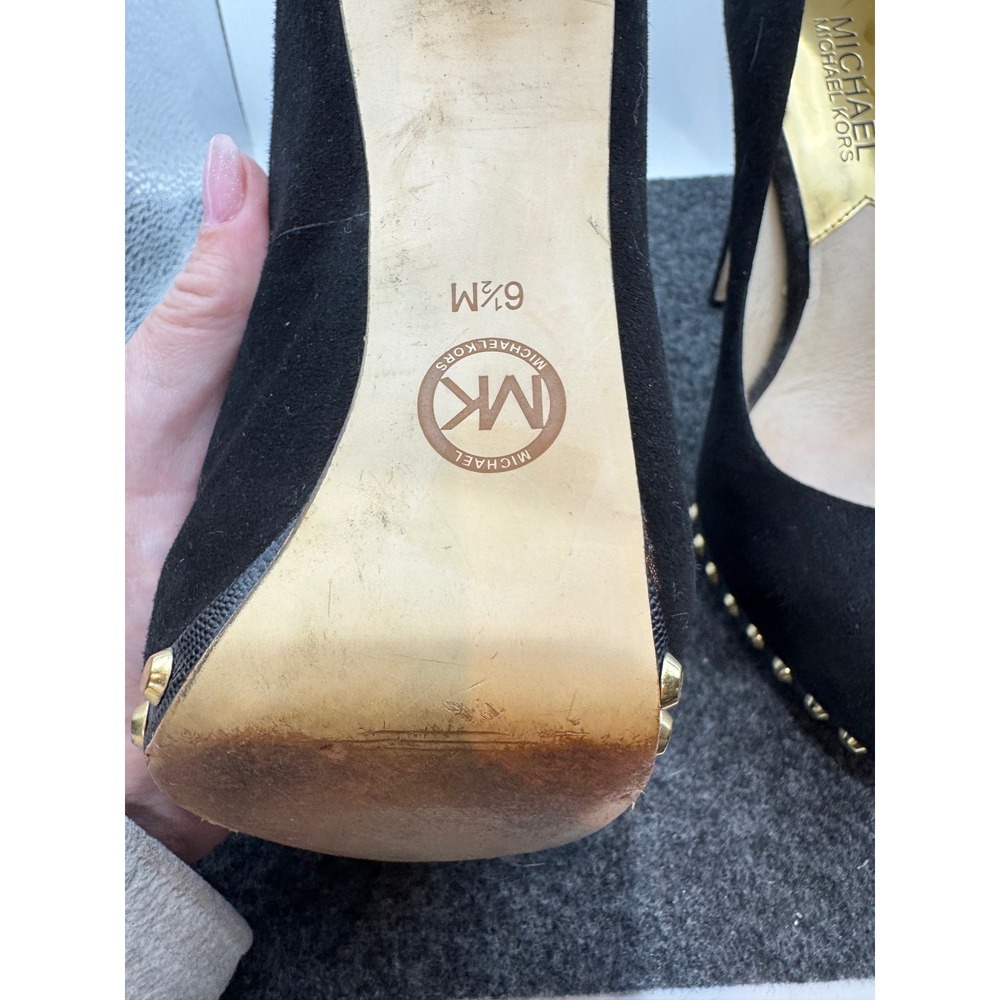 Michael Kors Ailee Studded Suede Platform Pumps size 6.5 - Picture 15 of 15